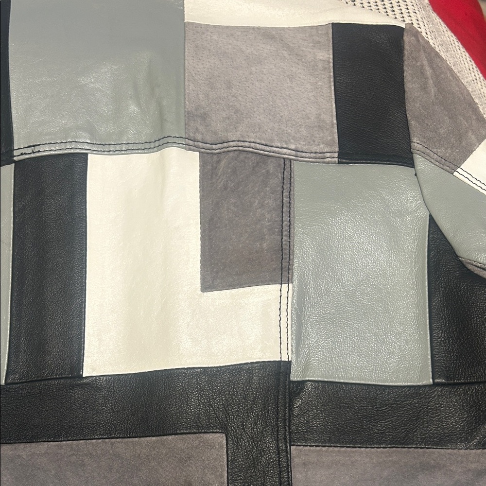Berek Black And Gray Patchwork Leather Jacket - image 3